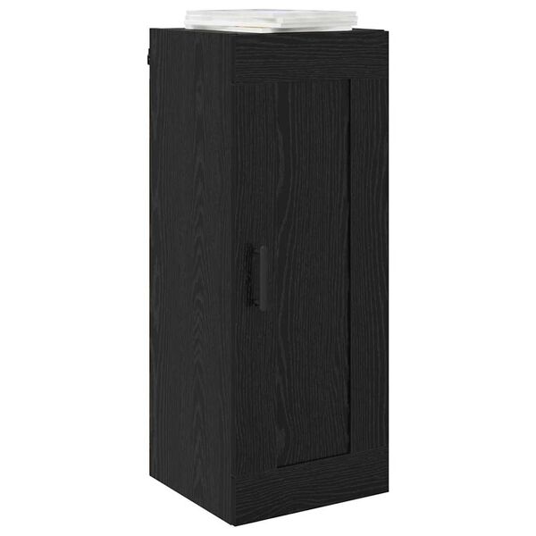 vidaXL Meuble mural Ch&ecirc;ne noir 34,5 x 34 x 90 cm Bois d'ing&eacute;nierie