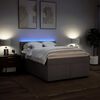 vidaXL Sommier &agrave; lattes de lit avec matelas Taupe 140x200 cm Tissu