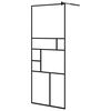 vidaXL Paroi de douche à verre ESG transparent 80x195 cm Noir