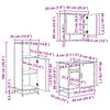 vidaXL Ensemble de mobilier de salle de bain 3 pcs Ch&ecirc;ne noir