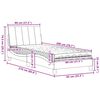vidaXL Lit avec matelas Hanko gris clair 80x200 cm tissu