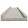vidaXL &Eacute;tag&egrave;res murales 4 pcs Gris b&eacute;ton 115x9x3 cm