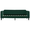 vidaXL Lit de jour avec gigogne sans matelas vert fonc&eacute; 80x200 cm