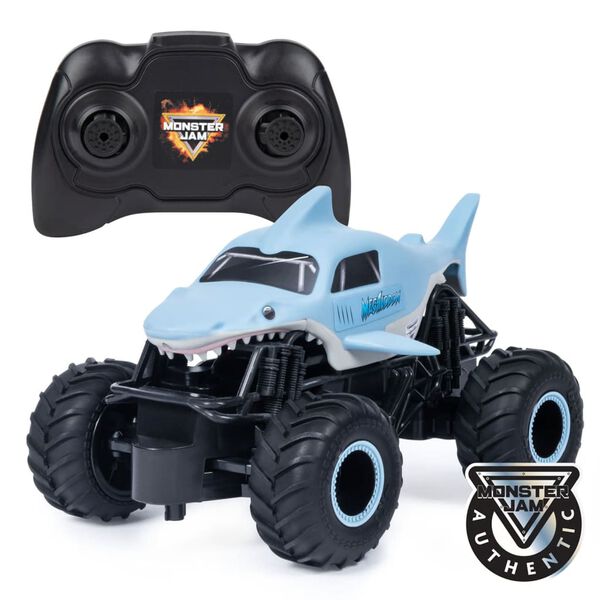 Monster Jam Voiture jouet t&eacute;l&eacute;command&eacute;e Megalodon 1:24