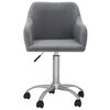 vidaXL Chaises pivotantes &agrave; manger lot de 4 gris clair tissu