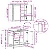 vidaXL Ensemble de mobilier de salle de bain 4 pcs Ch&ecirc;ne noir