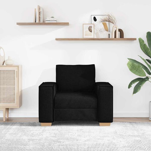 vidaXL Canap&eacute; Fauteuil Noir 100x78x84 cm Tissu