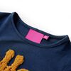 T-shirt enfants &agrave; manches longues bleu marine 128