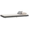 vidaXL Cadre de lit sans matelas gris 90x190 cm bois de pin massif