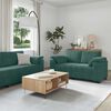 vidaXL Ensemble de canap&eacute;s 3 pcs avec coussins Vert fonc&eacute; Velours