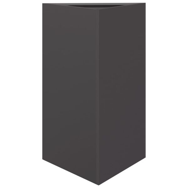 vidaXL Jardini&egrave;re noir triangulaire 50x43x75 cm acier