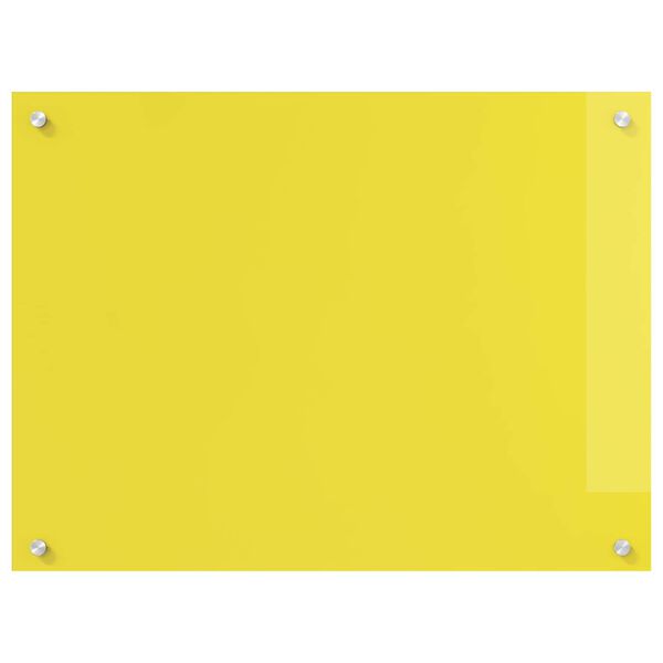 vidaXL Protection de cuisine Jaune 80 x 60 x 0,6 cm verre tremp&eacute;