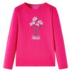 T-shirt enfants &agrave; manches longues rose vif 116