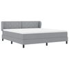 vidaXL Lit &agrave; ressorts avec matelas Gris clair 180 x 200 cm tissu