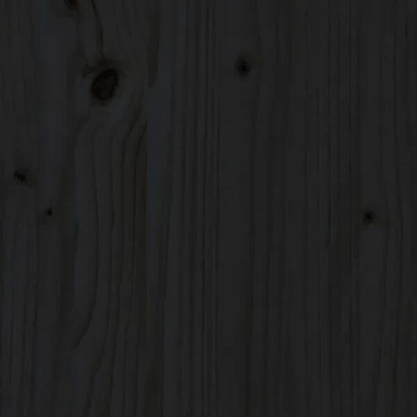 vidaXL T&ecirc;te de lit Noir 156x4x100 cm Bois massif de pin