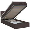 vidaXL Lit ottoman avec matelas Marron fonc&eacute; 100 x 200 cm Tissu