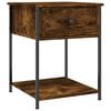 vidaXL Table de chevet ch&ecirc;ne fum&eacute; 44x45x58 cm bois d'ing&eacute;nierie