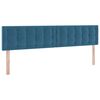 vidaXL Lit avec rangement et LED Bleu fonc&eacute; 200 x 200 cm Velours