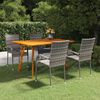 vidaXL Ensemble &agrave; manger de jardin 5 pcs Gris
