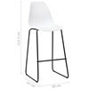 vidaXL Ensemble de bar 5 pcs Plastique Blanc