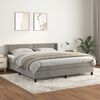 vidaXL Sommier &agrave; lattes de lit et matelas Gris clair 180x200cm Velours