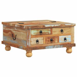 vidaXL Table basse Bois de r&eacute;cup&eacute;ration 70 x 70 x 38 cm