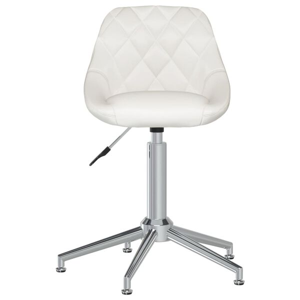 vidaXL Chaises pivotantes &agrave; manger lot de 6 blanc similicuir