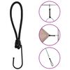 vidaXL Cordon &eacute;lastique avec crochets 50 pcs 17 cm