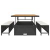 vidaXL Ensemble de salle à manger pour jardin Noir Poly rotin