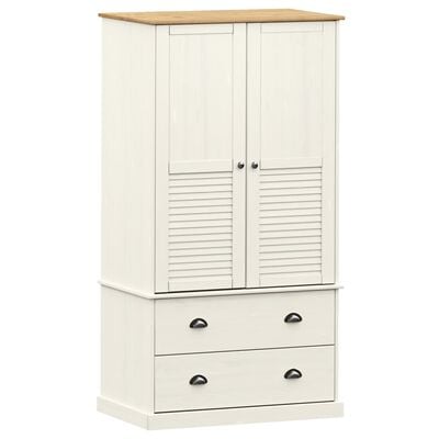 vidaXL Garde-robe VIGO blanc 90x55x176 cm bois massif de pin