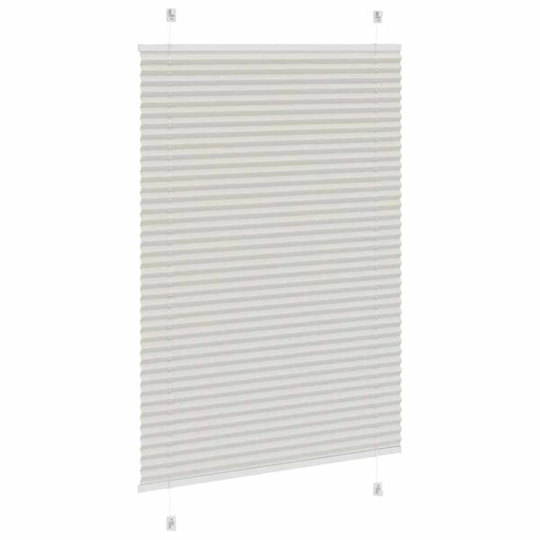 vidaXL Store pliss&eacute; gris clair 95x100 cm largeur du tissu 94,4 cm