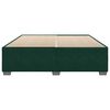 vidaXL Cadre de lit sans matelas vert fonc&eacute; 200x200 cm velours