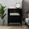 vidaXL Table de chevet Noir 40x35x50 cm