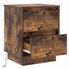 vidaXL Cabinet de chevet 2 pcs Ch&ecirc;ne fum&eacute; 39 x 34,5 x 50 cm