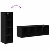 vidaXL Armoire suspendue avec stockage Ch&ecirc;ne noir 30 x 29,5 x 100 cm