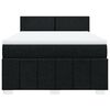vidaXL Sommier &agrave; lattes de lit avec matelas Noir 160x200 cm Tissu