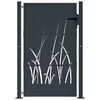 vidaXL Portail de jardin Anthracite 100x150 cm Acier Design Herbe