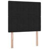 vidaXL Lit avec rangement et matelas Noir 100 x 200 cm Velours