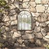 vidaXL Miroir de jardin Sable 60x45 cm Fer pour utilisation ext&eacute;rieure