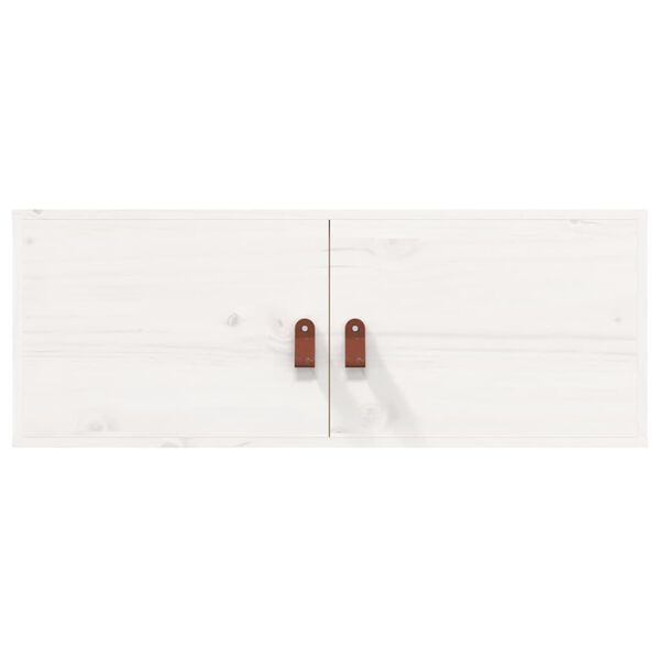 vidaXL Armoires murales 2 pcs Blanc 80x30x30 cm Bois de pin massif