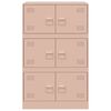 vidaXL Buffet rose 67x39x107 cm acier