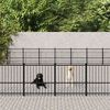 vidaXL Chenil d'ext&eacute;rieur pour chiens Acier 67,74 m&sup2;