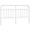 vidaXL T&ecirc;te de lit m&eacute;tal blanc 160 cm