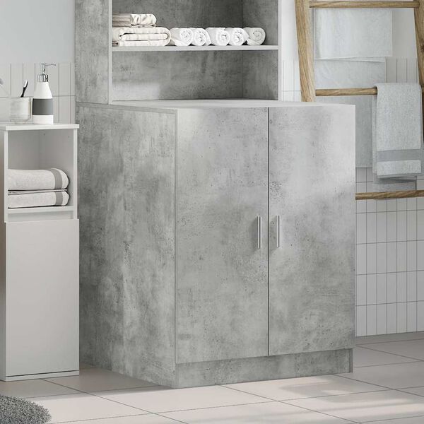 vidaXL Meuble pour machine &agrave; laver Gris b&eacute;ton 70,5x71,5x91,5 cm