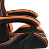 vidaXL Fauteuil de jeux vidéo et repose-pied Noir et orange Similicuir