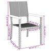 vidaXL Ensemble &agrave; manger de jardin 7 pcs Noir R&eacute;sine tress&eacute;e