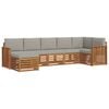 vidaXL Ensemble de canap&eacute;s d'ext&eacute;rieur 7 pc Gris Naturel et Clair
