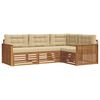 vidaXL Ensemble de canap&eacute;s d'ext&eacute;rieur 4 pc Naturel et Beige