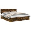 vidaXL Cadre de lit Ch&ecirc;ne fum&eacute; 200 x 200 cm Bois d'ing&eacute;nierie