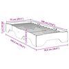 vidaXL Cadre de lit sans matelas empilable cire marron 75x190 cm